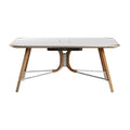 Moderne Bureau met Houten Poten en Ingebouwde Technologie