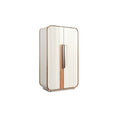 Moderne Wit Houten Koelkast met Strakke Lijnen en Minimalistisch Ontwerp
